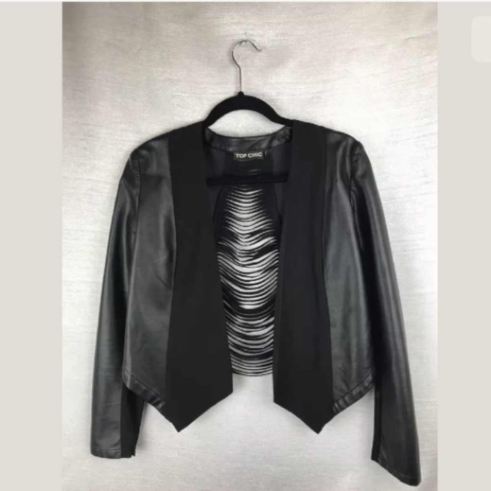 Topchic Black Fringe Blazer Size M
